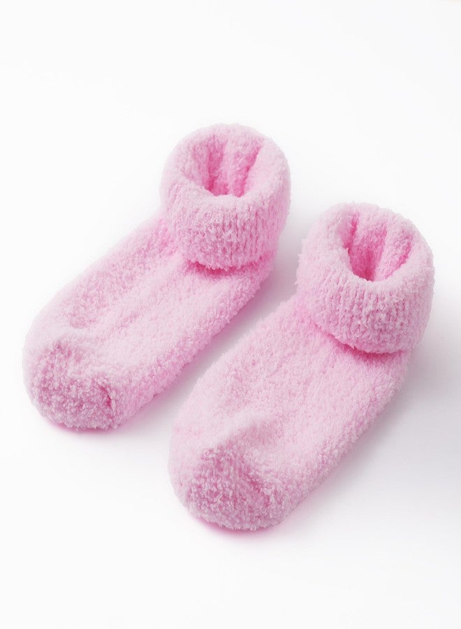 ARBINSON Fuzzy Socks for Women, Cozy Warm Fluffy Socks Comfy Thick Microfiber Plush Winter Home Slipper Socks Gifts for Women（5 Pairs Solid Color Style A） - Image 4